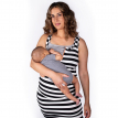 black and white nursing dress close up