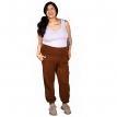 white tank and cinnamon sweatpants