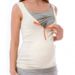 ivory zippered nursing tank with privacy panel