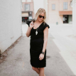 Black Everywhere Dress Short Sleeve outside